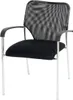 A single black office chair with a mesh back and fabric seat, shown from the front on a white background. Anteprima dell’immagine prodotto