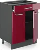 A 3D rendering of a kitchen cabinet base unit with a drawer and two doors. Produktbild-Vorschau