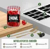 XMTECH 12er Set Sturzgläser 240 ml – Einmachgläser mit rot Produktbild-Vorschau 5