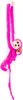 Maskottchen-Plüsch-Affe mit Baby, dunkelrosa, 90 cm Produktbild-Vorschau 4