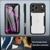 A collage of images showing an iPhone case from different angles, including a lifestyle shot of the case in a pocket. Produktbild-Vorschau