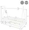 ML-Design Kinderbett Tipi 90x200 cm mit Rausfallschutz und Produktbild-Vorschau 7