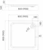 BADLAND Duschwanne Quadratisch Eko 2.0 90x90x16 cm mit Produktbild-Vorschau 5