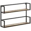 vidaXL Wandregal 80x20x60 cm Raues Mangoholz Produktbild-Vorschau 7