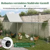 Poulailler métallique de 3x1x1,5 mètres - Toit en PE Voir les images du produit 4