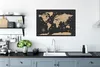MuchoWow® Gerahmtes Poster Karte - Welt - Braun 90x60 cm - Produktbild-Vorschau 3