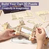 RoboTime drevené 3D puzzle hodinová veža Big Ben svietiaca Náhľad obrázku produktu 21