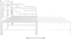 vidaXL Ausziehsofa Bettgestell Weiß Metall 90x200 cm Produktbild-Vorschau 11