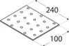 10x Lochplatte 240 x 100 x 2,00 mm Flachverbinder Produktbild-Vorschau 2