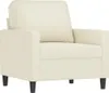 vidaXL 4-tlg. Sofagarnitur mit Kissen Creme Samt Produktbild-Vorschau 3