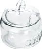 A clear glass sugar bowl with a lid and handle. Náhled obrázku produktu