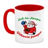 Kaffeebecher Rot mit betrunkenem Weihnachtsmann - Hoch die Produktbild-Vorschau 2