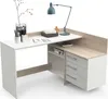 Bureau d'angle « Thales » en blanc / chêne Sonoma - 128,8 x Voir les images du produit 5