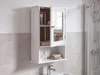BELIANI Bad Spiegelschrank Weiß Holzwerkstoff 1 Türig 34x53 Produktbild-Vorschau 4