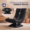 CASARIA Fauteuil tout confort pivotant 360 degrés noir Voir les images du produit 2