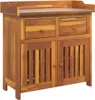 A wooden cabinet with two drawers and two doors. Produktbild-Vorschau