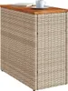 Zahradní stolek dřevěný béžový 58x27,5x55 cm Poly ratan Náhled obrázku produktu 4