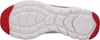 The underside of a white sneaker with red accents on the heel and toe. Produktbild-Vorschau