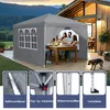 QEENTOE Gazebo da giardino 3x3 metri, tenda per feste con 4 Anteprima dell’immagine prodotto 3