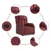 Fauteuil inclinable Rouge bordeaux Similicuir Voir les images du produit 5