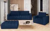 Sofagarnitur 3+1 Sitzer Hocker Garnituren Samt Stoff 3tlg Produktbild-Vorschau 3