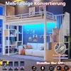 Hochbett 90 x 200 cm mit Metallrahmen und MDF mit Produktbild-Vorschau 8