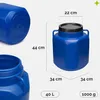 Garronda 40 Liter BPA-freies quadratisches Fass und Produktbild-Vorschau 3