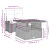 Design 2-tlg. Garten-Essgruppe mit Kissen Beige Poly Produktbild-Vorschau 8