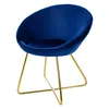 Sedia da pranzo ML-Design con schienale rotondo, blu, in Anteprima dell’immagine prodotto 1