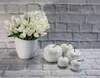 Doniczka ceramiczna osłonka biała walec H22 Podgląd zdjęcia produktu 12