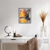 Gerahmtes Poster - Schwarzer Rahmen - Fluss Sonne Bäume - Produktbild-Vorschau 6
