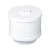 A white cylindrical water filter with a perforated disc on top, isolated on a white background. Produktbild-Vorschau