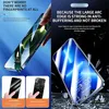 Collage of marketing images for a phone screen protector, showing its features and benefits. Produktbild-Vorschau