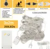 3X2m 200 lampek LED fioletowa kurtyna świetlna 8 trybów Podgląd zdjęcia produktu 2