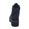 A black boot shown from the back on a white background. Produktbild-Vorschau
