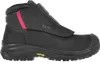 A side view of a black work boot with a pink accent. Produktbild-Vorschau