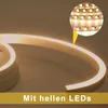 A close-up view of a curved LED light strip, with a magnified inset showing the individual LEDs. Produktbild-Vorschau
