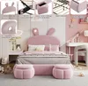 Letto imbottito 140x200cm, letto matrimoniale, letto Anteprima dell’immagine prodotto 6