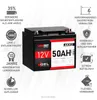 LANGZEIT Akku 12V 50Ah Gel Blei-Akku Profi Blei-Batterie Produktbild-Vorschau 2