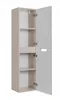A tall, narrow cabinet with its door open, showing shelves inside. The cabinet is beige and white. Náhľad obrázku produktu