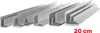 A row of aluminum angle profiles of varying sizes, arranged diagonally on a white background. Podgląd zdjęcia produktu