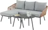 Gartenlounge MYKONOS, braun/grau - Balkon Lounge Sofa mit Produktbild-Vorschau 2