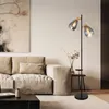 Stehleuchte, Metall schwarz, Glas rauch, H 160 cm Produktbild-Vorschau 2