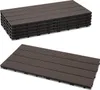 Jayseuw 60x30cm WPC piastrella patio, 5mq balcone Anteprima dell’immagine prodotto 8