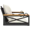 The Living Store Hängebank mit Kissen Schwarz 109x62x40 cm Produktbild-Vorschau 6
