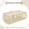 Crazy Pine Kinderbett 90x200 cm – Weiß - Montessori Produktbild-Vorschau 2