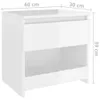 vidaXL Nachttisch Hochglanz-Weiß 40x30x39 cm Holzwerkstoff Produktbild-Vorschau 10