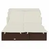 2-Personen-Sonnenliege mit Dach Braun 213x118x97 Poly Produktbild-Vorschau 6
