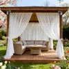 2er Set Vorhänge Voile Blumenmuster Outdoor Vorhang Produktbild-Vorschau 6