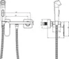 Wand-Bidetarmatur mit Stop-Ventil und Ablage, Gun metal Produktbild-Vorschau 2